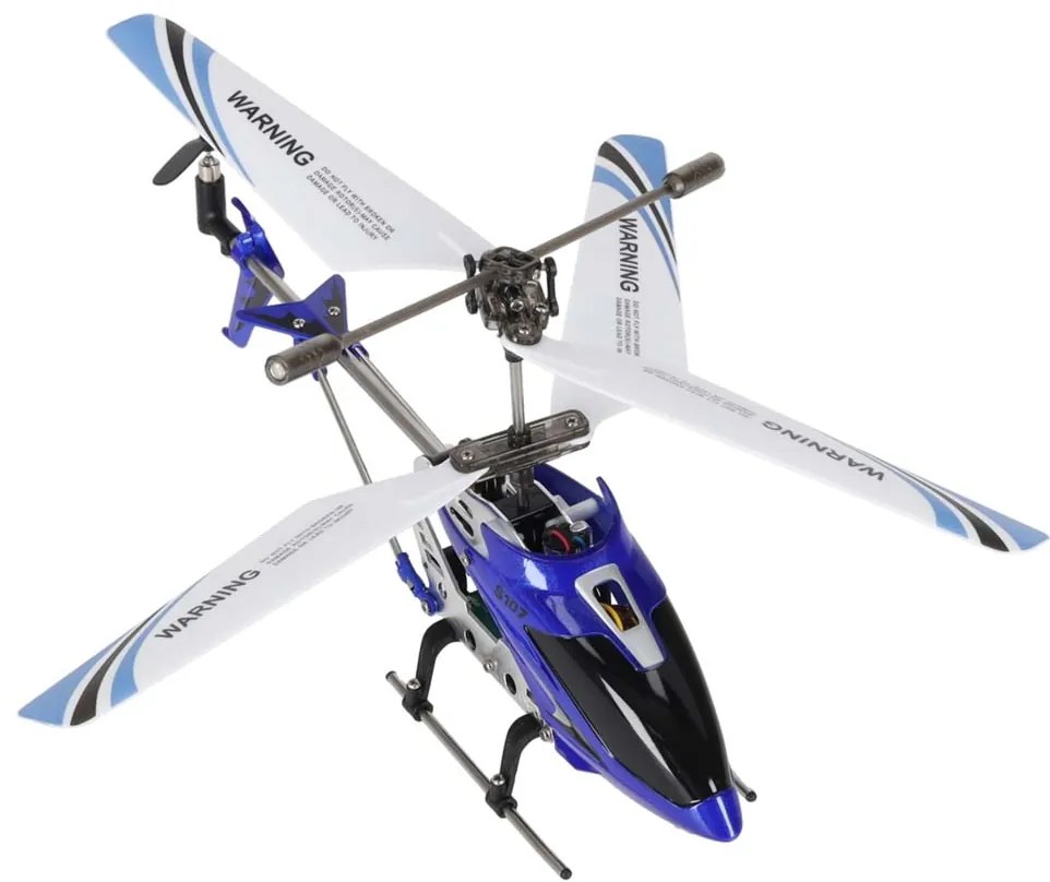KIK RC vrtuľník SYMA S107G Metal, hliníkový, gyroskop, 3,5-kanálový, diaľkové ovládanie, modrý
