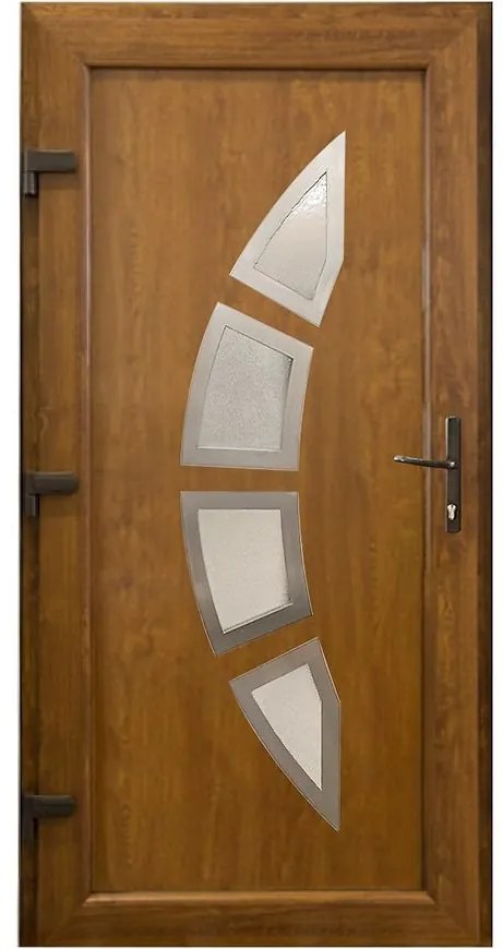 Dvere vchodové Zagrzeb D31 90L zlatý dub