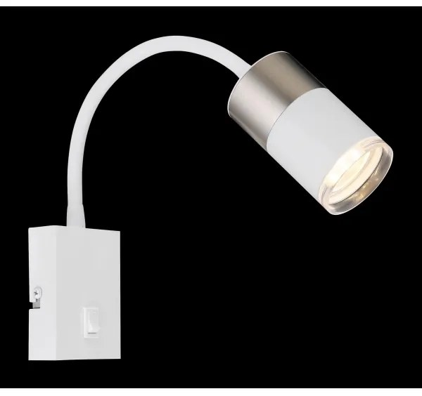 Globo 57851W - Nástenné bodové svietidlo BRISBON 1xGU10/25W/230V biela/chróm