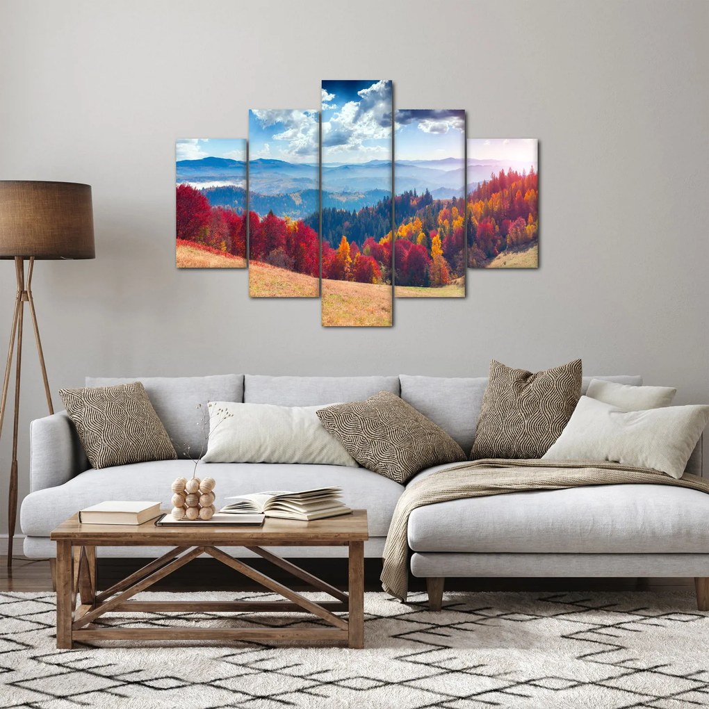 Obraz farebné jesenné krajiny (150x105 cm)
