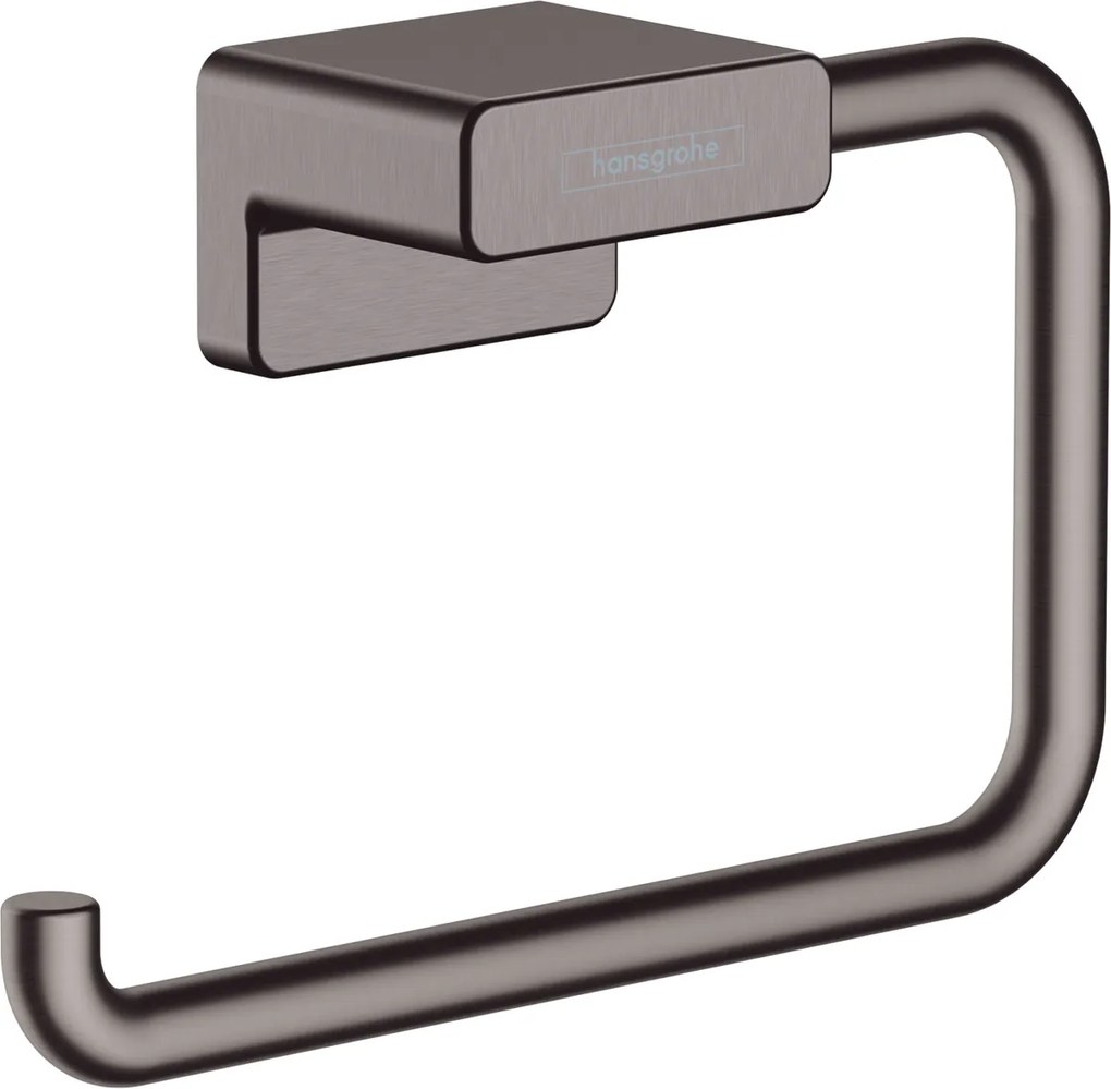 Hansgrohe AddStoris, držiak na toaletný papier bez krytky, kartáčovaný čierny chróm, HAN-41771340