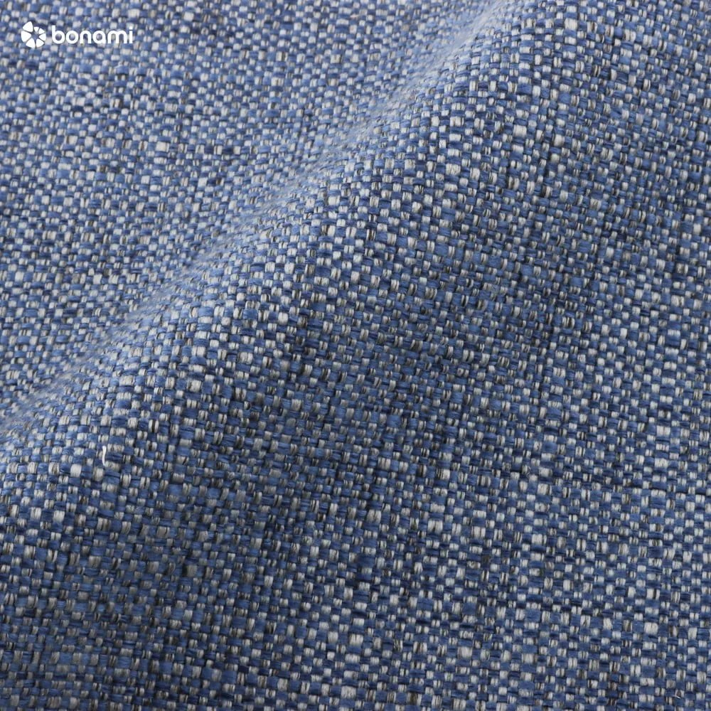 Tmavomodrá čalúnená dvojlôžková posteľ s úložným priestorom s roštom 140x200 cm Elizabeth – Micadoni