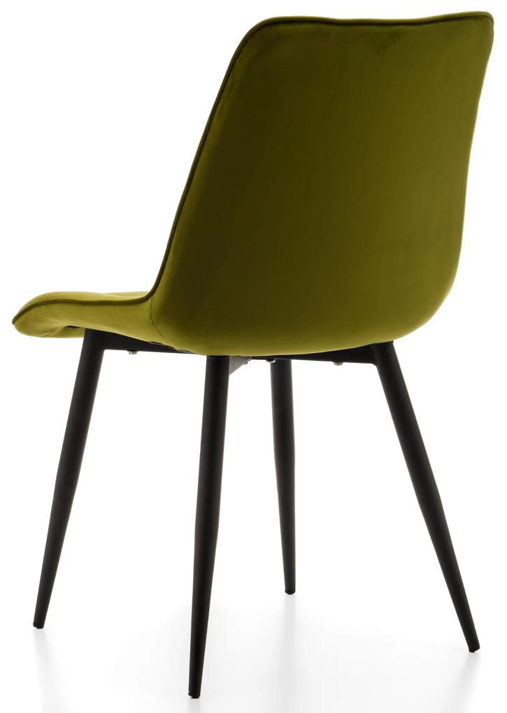 Jedálenská stolička chic velvet olivová | jaks