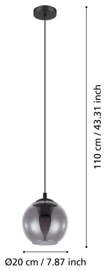 Eglo 98651 - Luster na lanku ARISCANI 1xE27/40W/230V