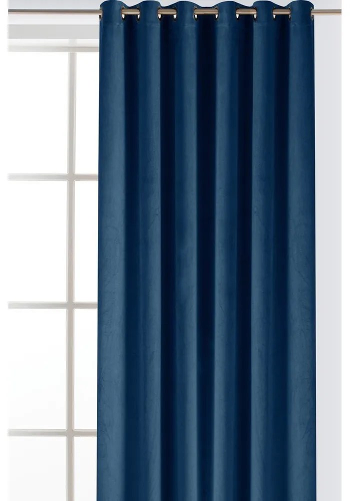 Modrý zamatový dimout záves 140x225 cm Velto – Filumi