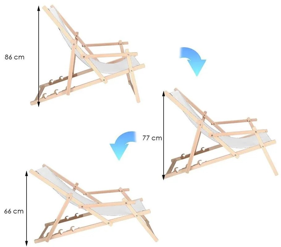 Drevené lehátko SPRINGOS DC003 OXFORD10 - červené