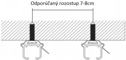 Dekorstudio Stropná hliníková koľajnica SMART - dvojradová Dĺžka: 160cm, Typ príslušenstva: Bežce so štipcami