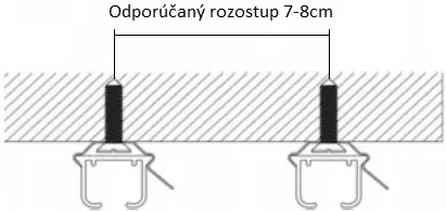 Dekorstudio Stropná hliníková koľajnica SMART - dvojradová Dĺžka: 360cm, Typ príslušenstva: Bežce s háčikmi