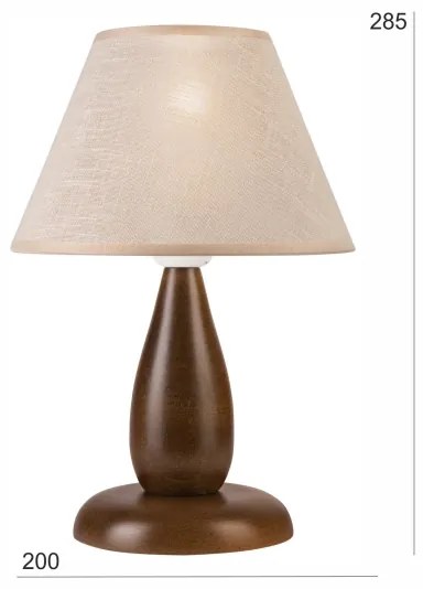 Stolná lampa PERA 1xE27/60W/230V tmavohnedá/buk