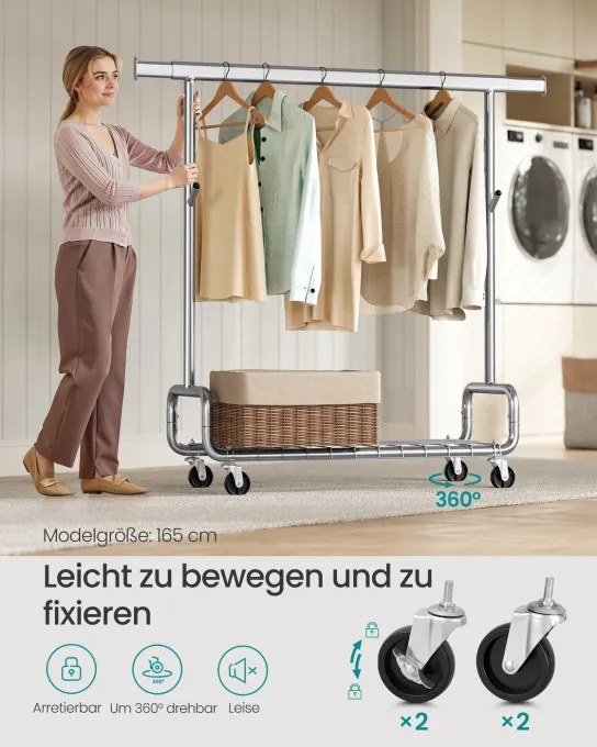 Vešiakový stojan na kolieskach HSR014E01