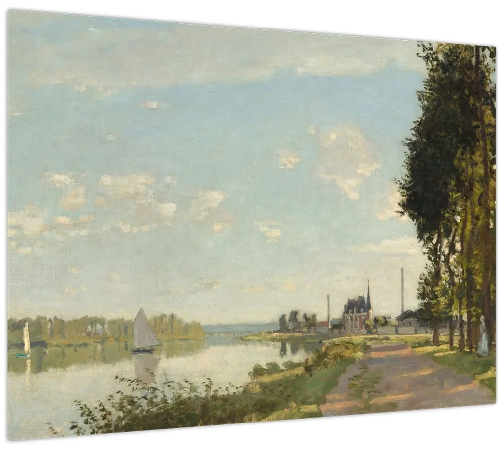 Sklenený obraz - Claude Monet, Argenteuil, reprodukcia (70x50 cm)