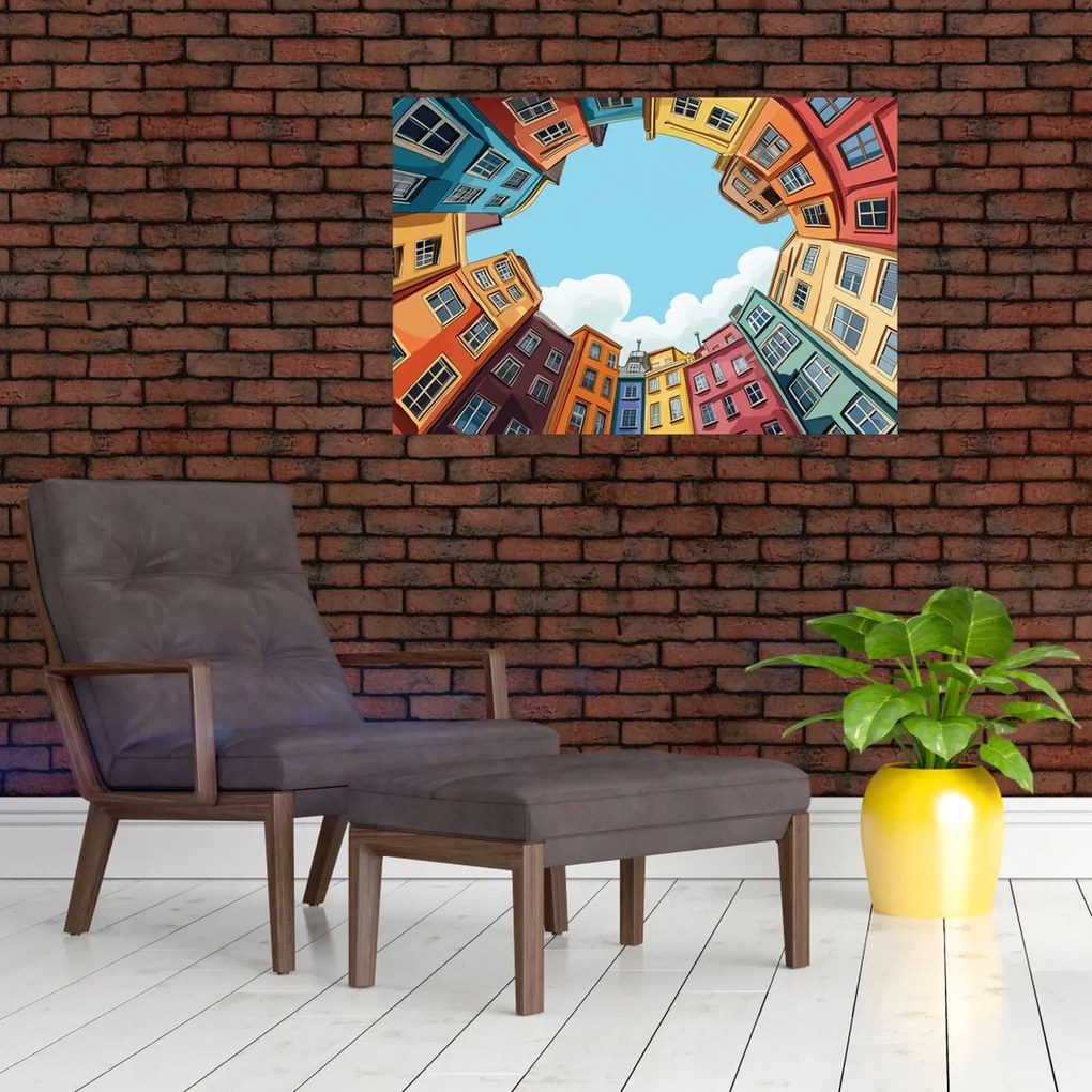Obraz - Medzi domami (90x60 cm)