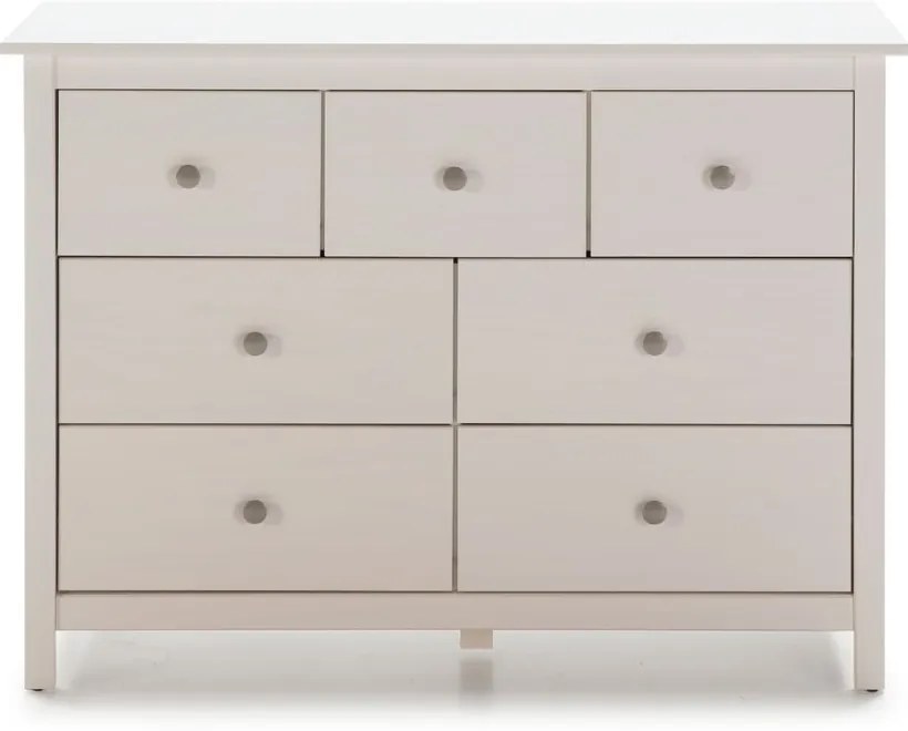 Biela nízka komoda z borovicového dreva 110x80 cm Berna – Marckeric