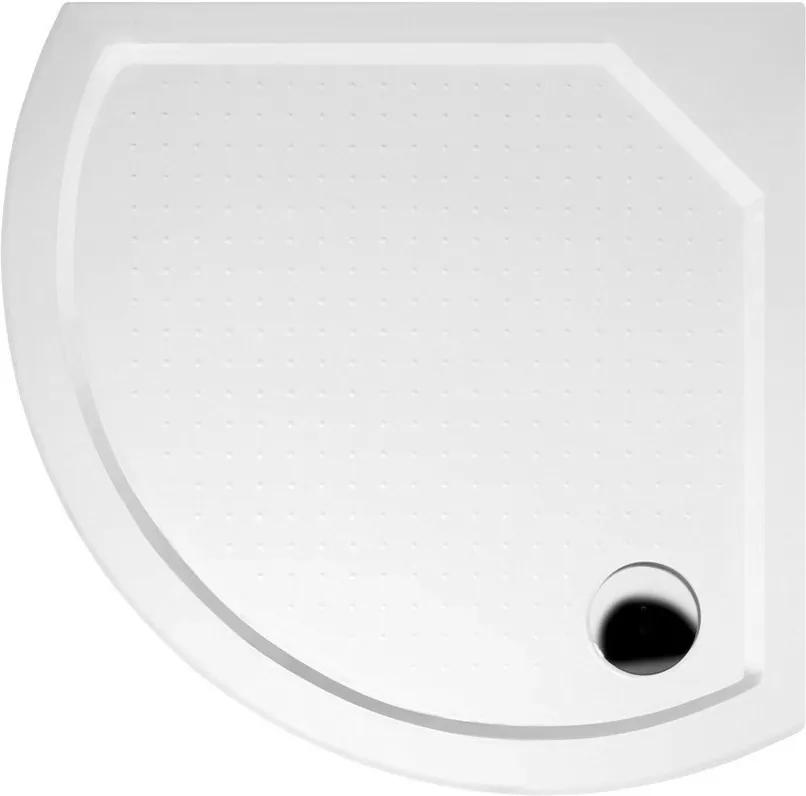 GELCO - DITA80 sprchová vanička z liateho mramoru, štvrťkruh 80x80x4cm, R590 (GD608)