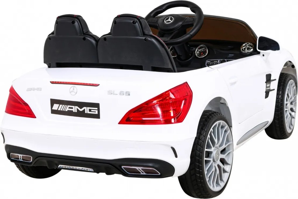 Ramiz Mercedes Benz AMG SL65 S elektrický pre deti Biely + diaľkové ovládanie
