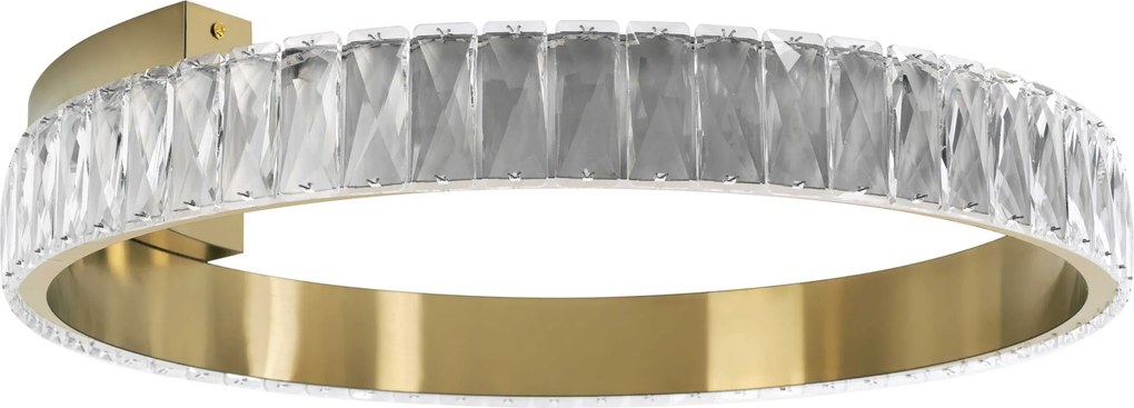 Toolight Toolight, LED krištáľové závesne svietidlo 60cm, APP1506-C, zlatá matná, OSW-06790