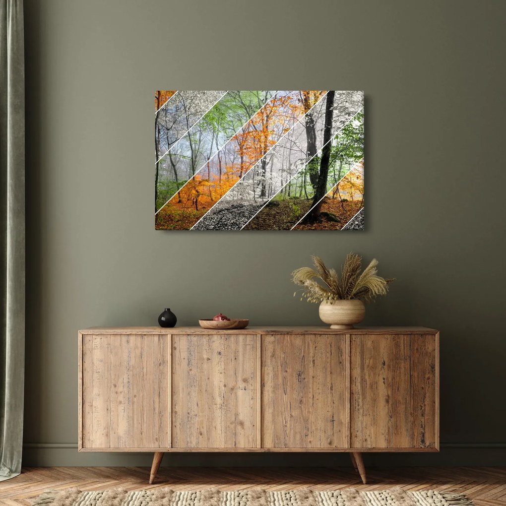 Obraz - Striedanie ročných období (90x60 cm)