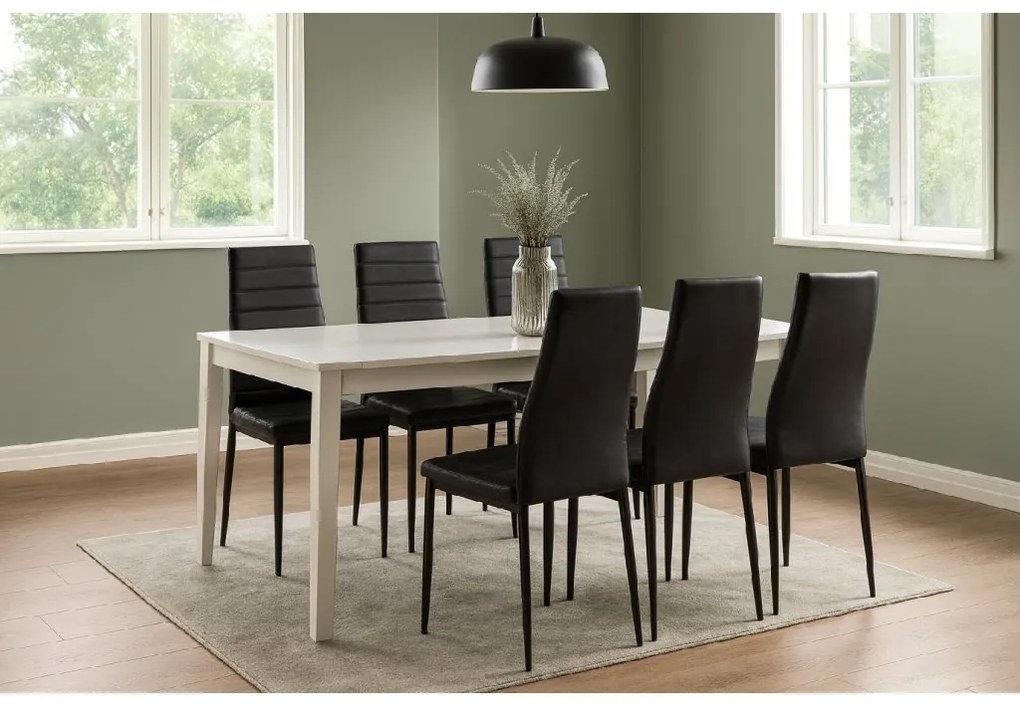 Noela Jedálenská stolička z umelej kože TINO čierna