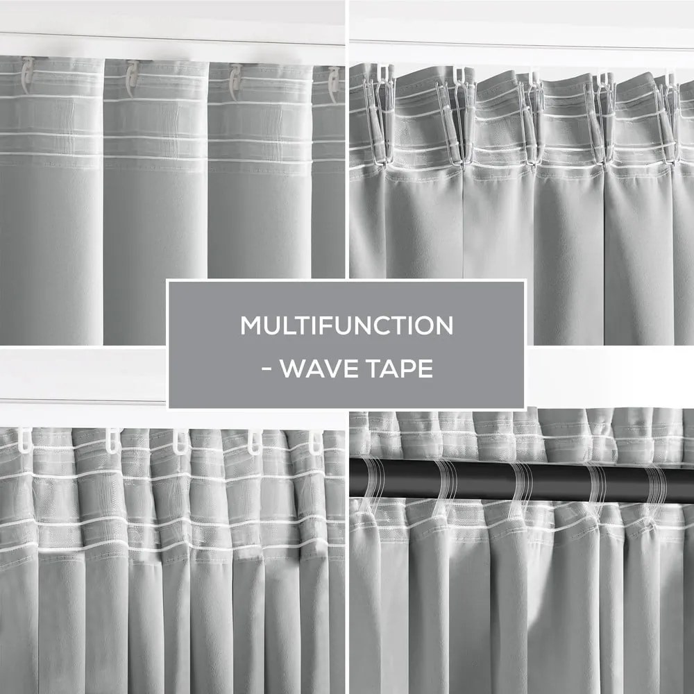 Svetlosivý zatemňovací termo záves 140x270 cm Pleat – Restilo