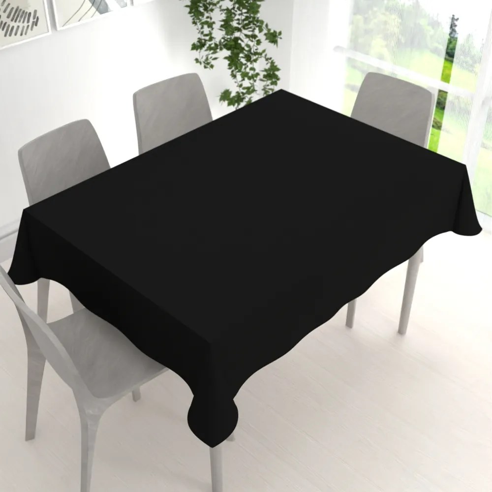 Biante Dekoračný obdĺžnikový obrus Rongo RG-014 Čierny 140x180 cm