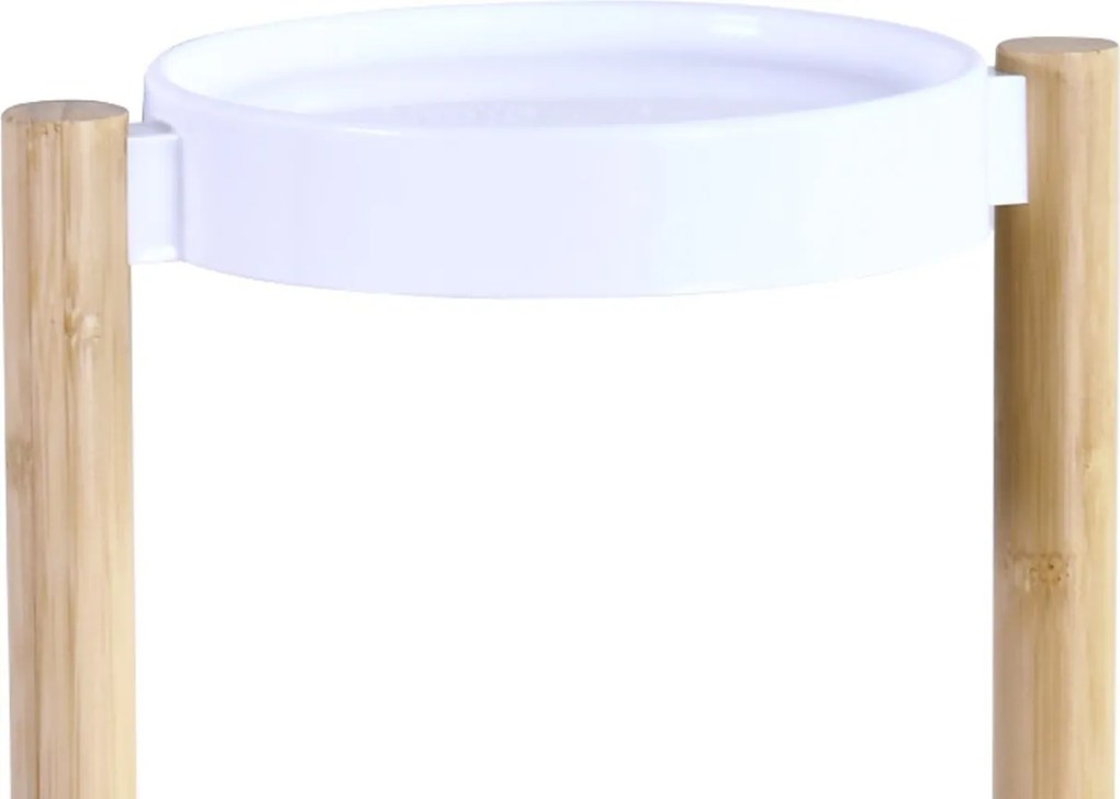 STOJAN NA KVETINÁČ WBAMB4 78X48X42 CM BIELA/HNEDÁ