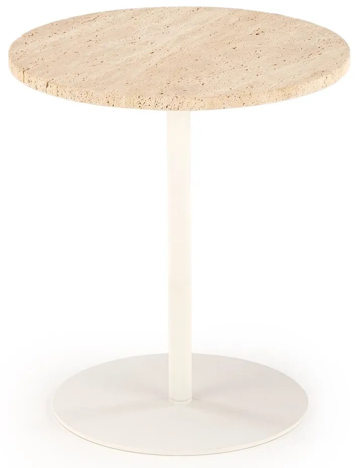 Konferenčný stolík Traverso 45 cm travertín/biely