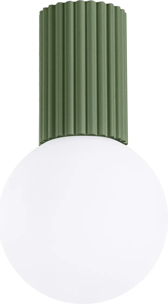 Stropné svietidlo Halo, 1x biele sklenené tienidlo, og