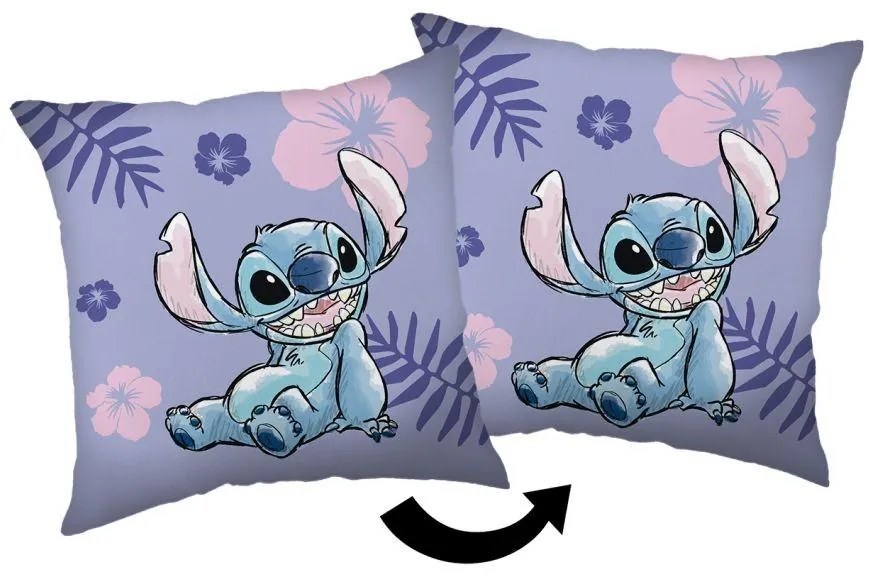 JERRY FABRICS -  JERRY FABRICS Mikroplyšový vankúšik Lilo and Stitch Polyester, 35/35 cm