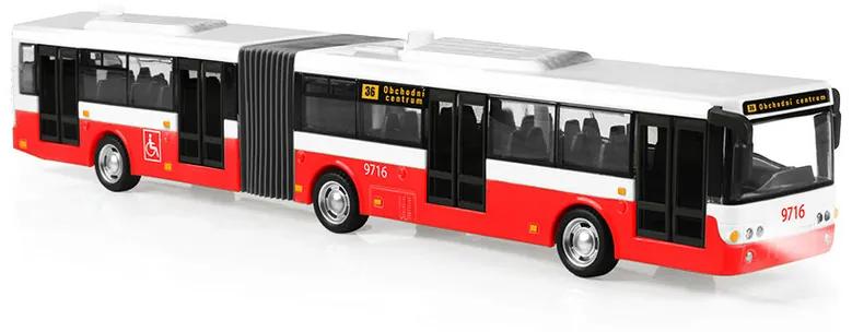 Rappa Kĺbový autobus so zvukom červená, 36 cm