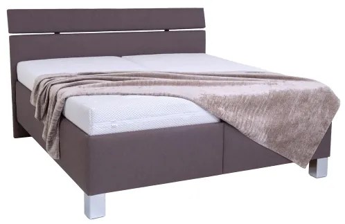Čalúnená posteľ ALIS 180×200 cm s matracom a úložným priestorom, hnedá