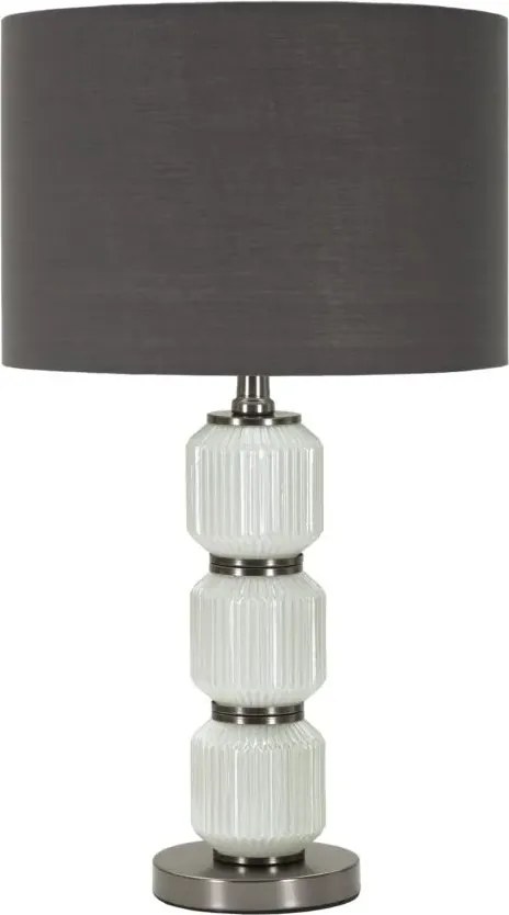 Stolná lampa Jasná Trojka 57 cm šedo-biela