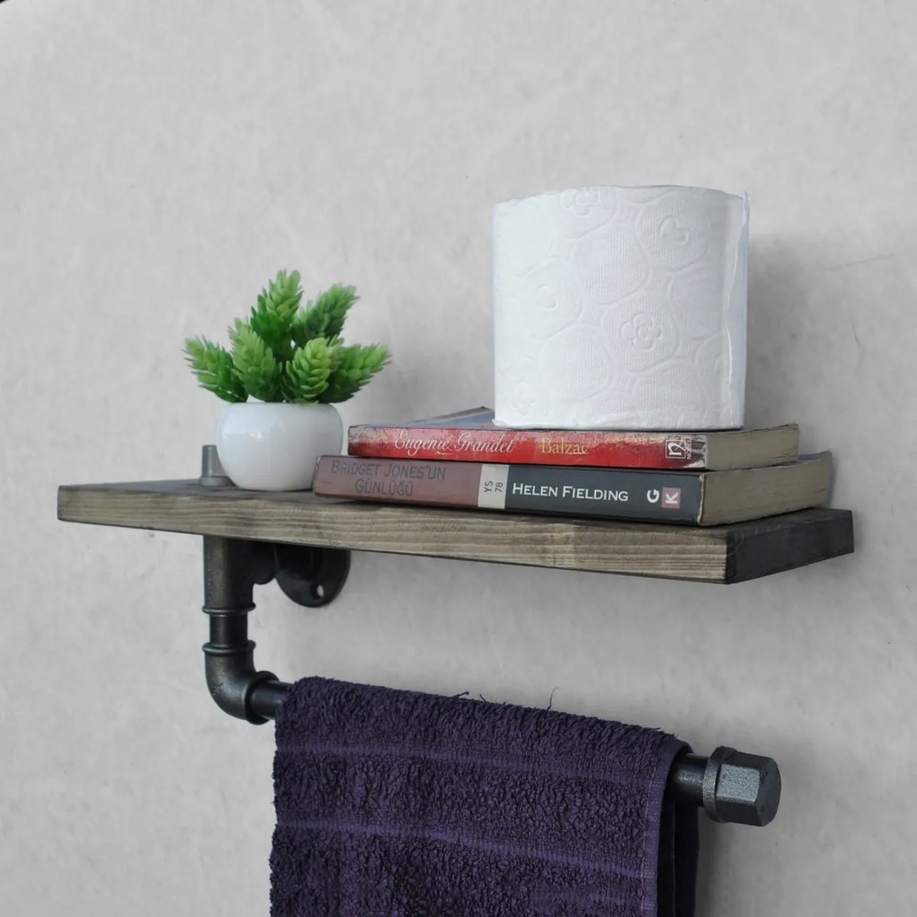 Nástenný vešiak BoruRaf XXXV čierny/hnedý