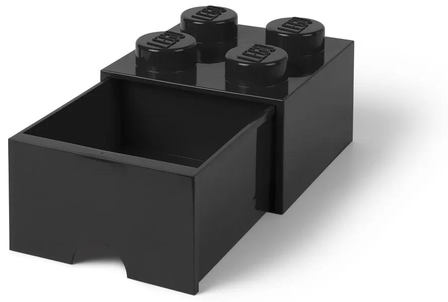 Čierny úložný box štvorec LEGO®