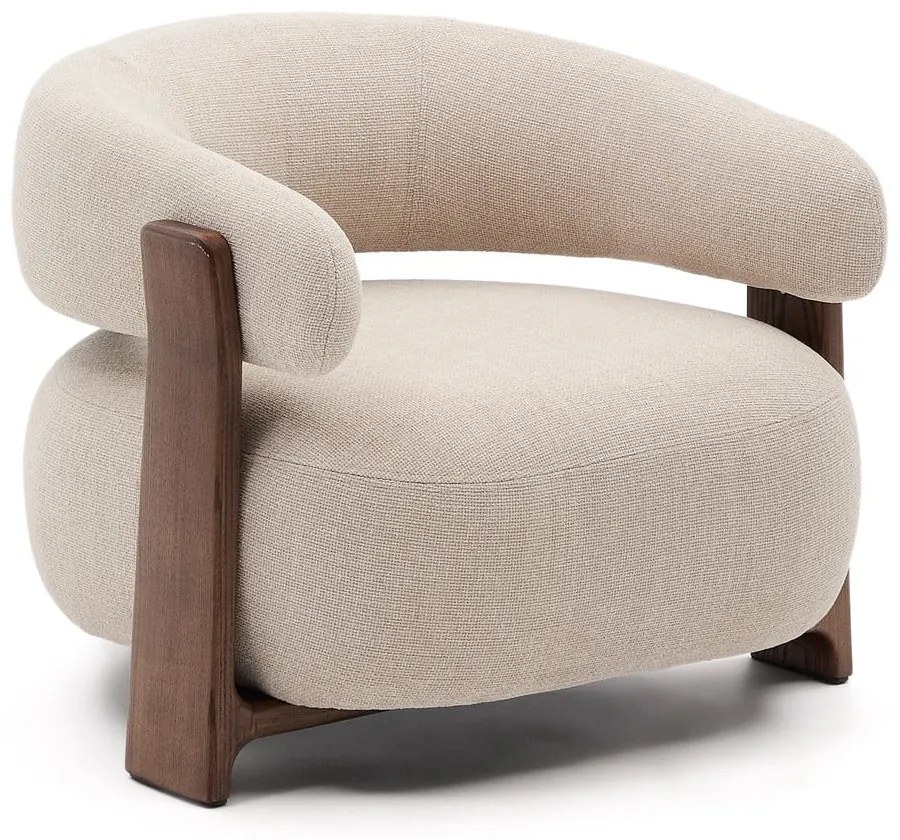 Béžové ženilkové kreslo Granite – Kave Home