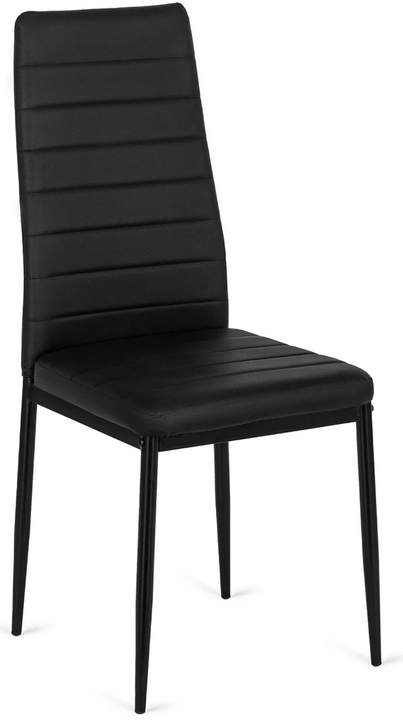 Koženková jedálenská stolička NARIS, čierna