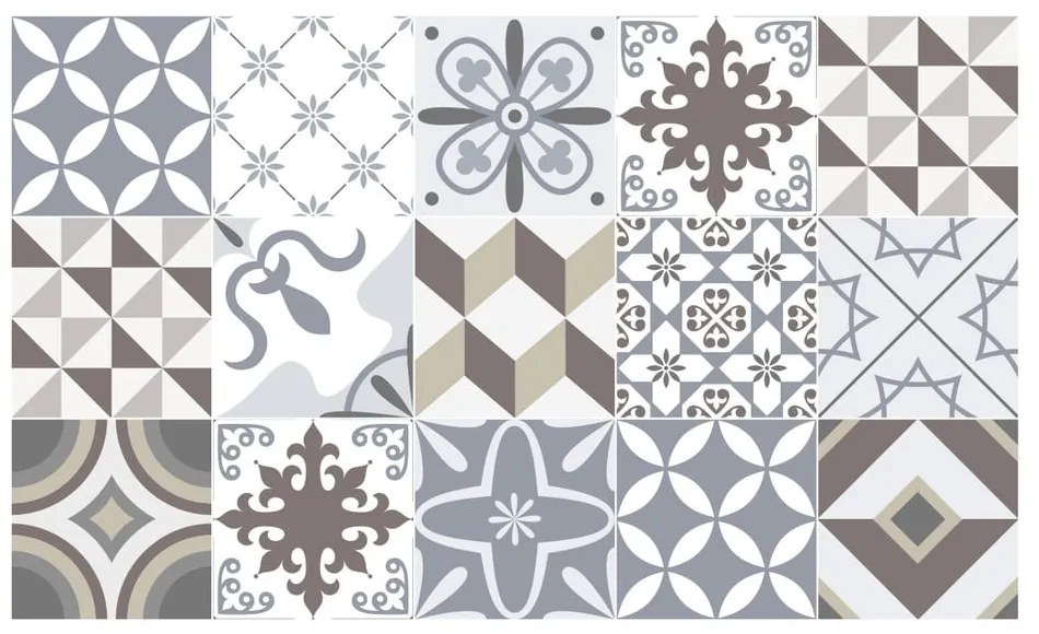 Vodoodolná samolepka na podlahu Ambiance Brown Style, 100 × 60 cm