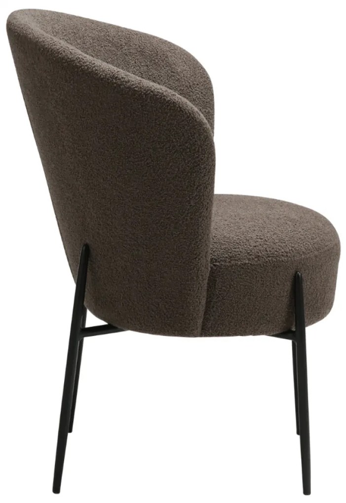 ORBIT ČALÚNENÁ STOLIČKA brown bouclé/black