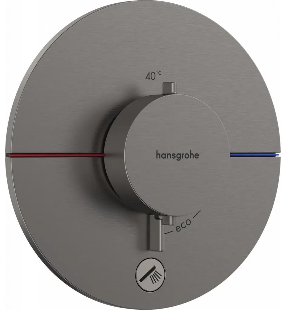 Hansgrohe ShowerSelect Comfort S - Termostat pod omietku pre 1 spotrebič a ďalší výtok, kartáčovaný čierny chróm 15562340