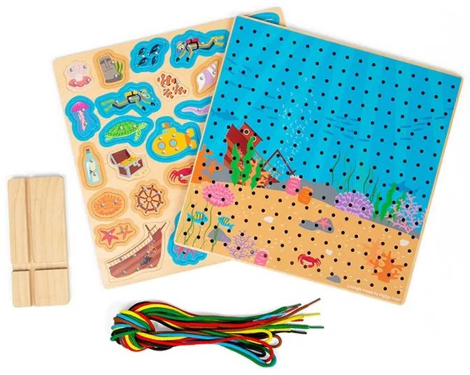 Bigjigs Toys Provlékací deska moře