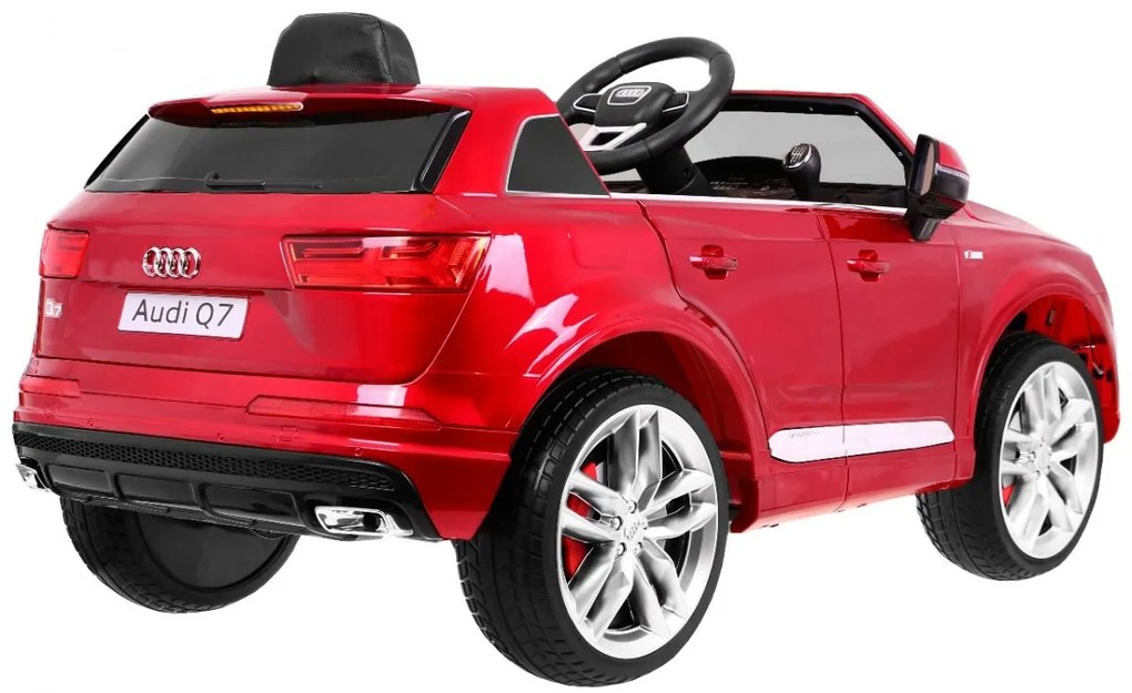 RAMIZ ELEKTRICKÉ AUTÍČKO AUDI Q7 S-LINE - LAKOVANÉ - ČERVENÉ MOTOR 2x35W - BATÉRIA 12V7Ah - 2022