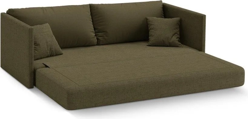 Zelená ženilková rozkladacia pohovka 209 cm Shannon – Cosmopolitan Design