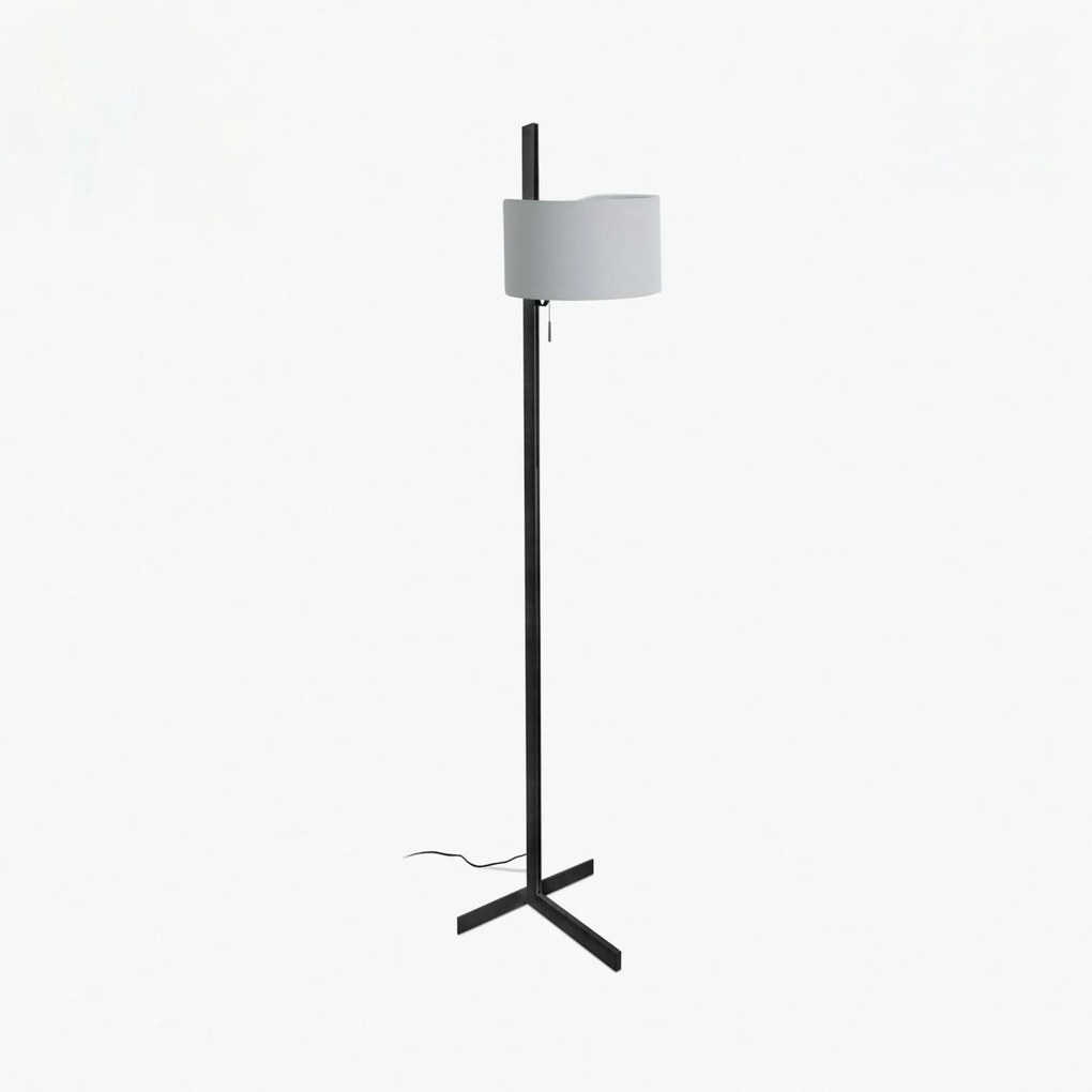 Stojacia lampa Faro Stand Up, čierna/sivá, 175 cm, hliník/textil, E27