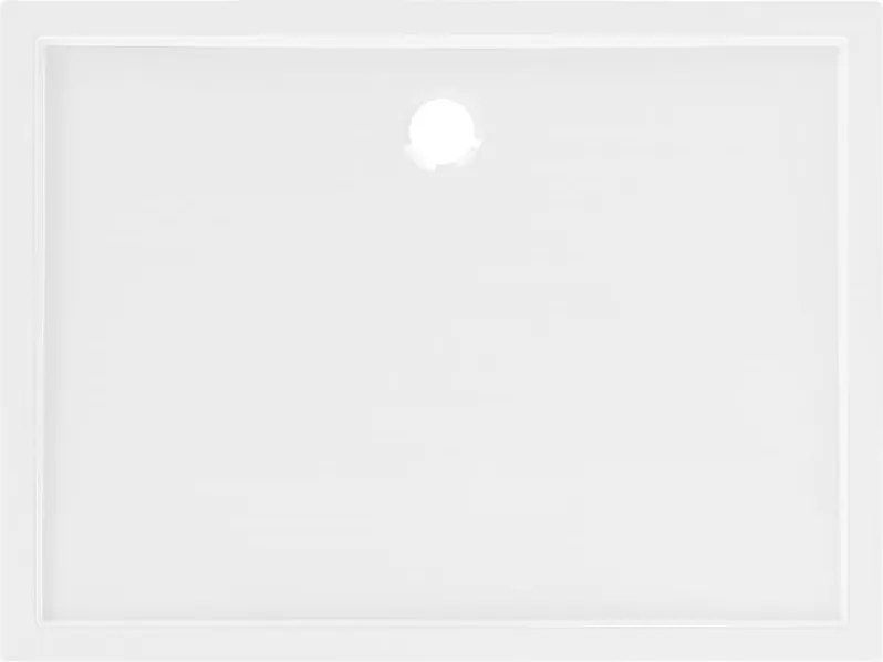 Mexen, Mexen Flow obdĺžniková sprchová vanička slim 75 x 80 cm, biely lesk - 46R107580