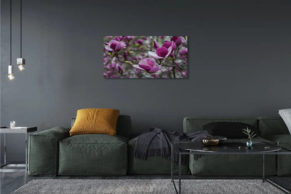 Obraz canvas fialové magnólia 120x60 cm