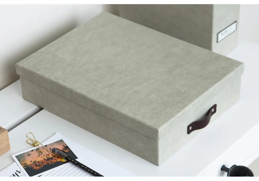 Béžová úložná škatuľa Bigso Box of Sweden Oskar