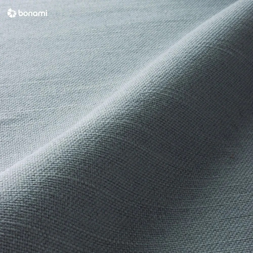 Svetlomodrá čalúnená dvojlôžková posteľ s úložným priestorom s roštom 140x200 cm Lotte – Meise Möbel