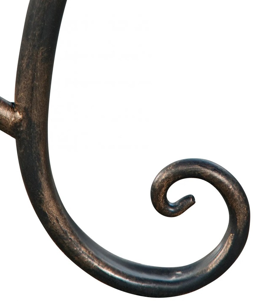 Rustikálna kovová lavička Tar - Bronzová