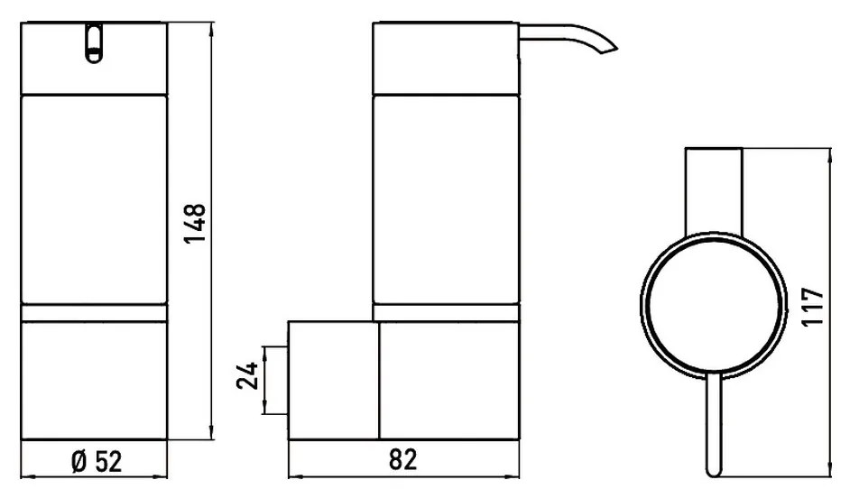 Emco System 2 - Dávkovač tekutého mydla, chróm 352100100