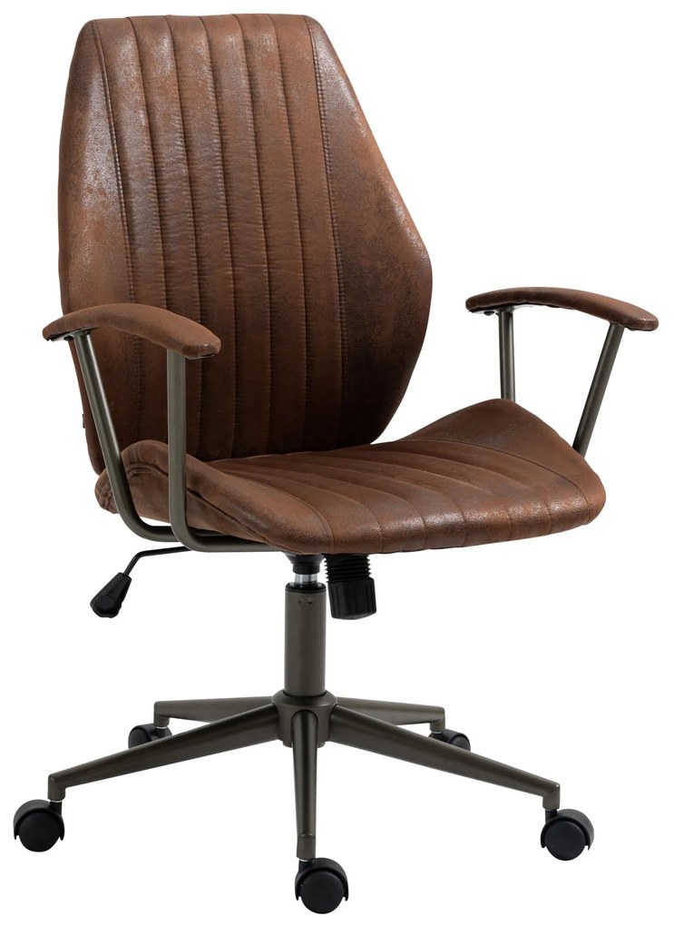 Kancelárska stolička Nampa v industriálnom štýle - koženka - Cognac antik