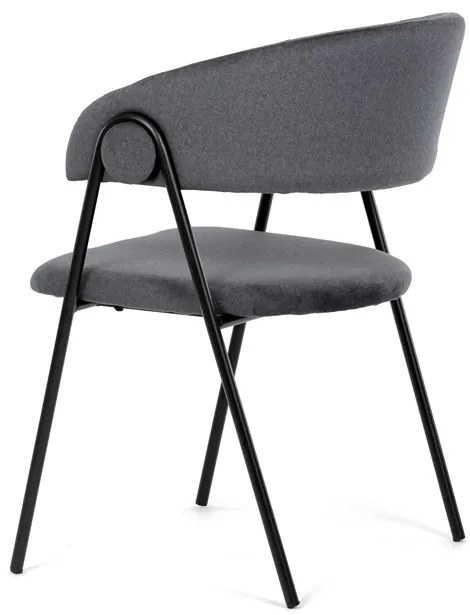 Autronic BONTEC Jedálenská stolička, šedá, zamatová látka, DCL-X7130 GREY2 Farba: Šedá